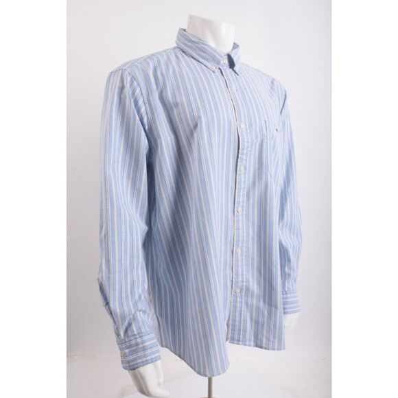 Vineyard Vines Mens Oxford Shirt stretch Classic Fit XXL Hull Blue striped NWT - Picture 2 of 6